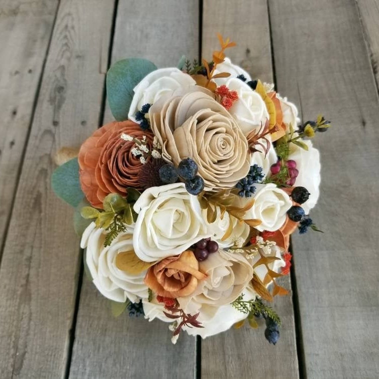 10” Sola popular wood bridal bouquet