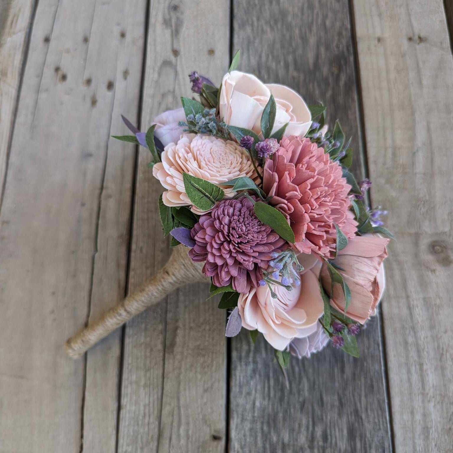 Pink bouquet, sola wood flowers, outlet blush pink wooden bouquet