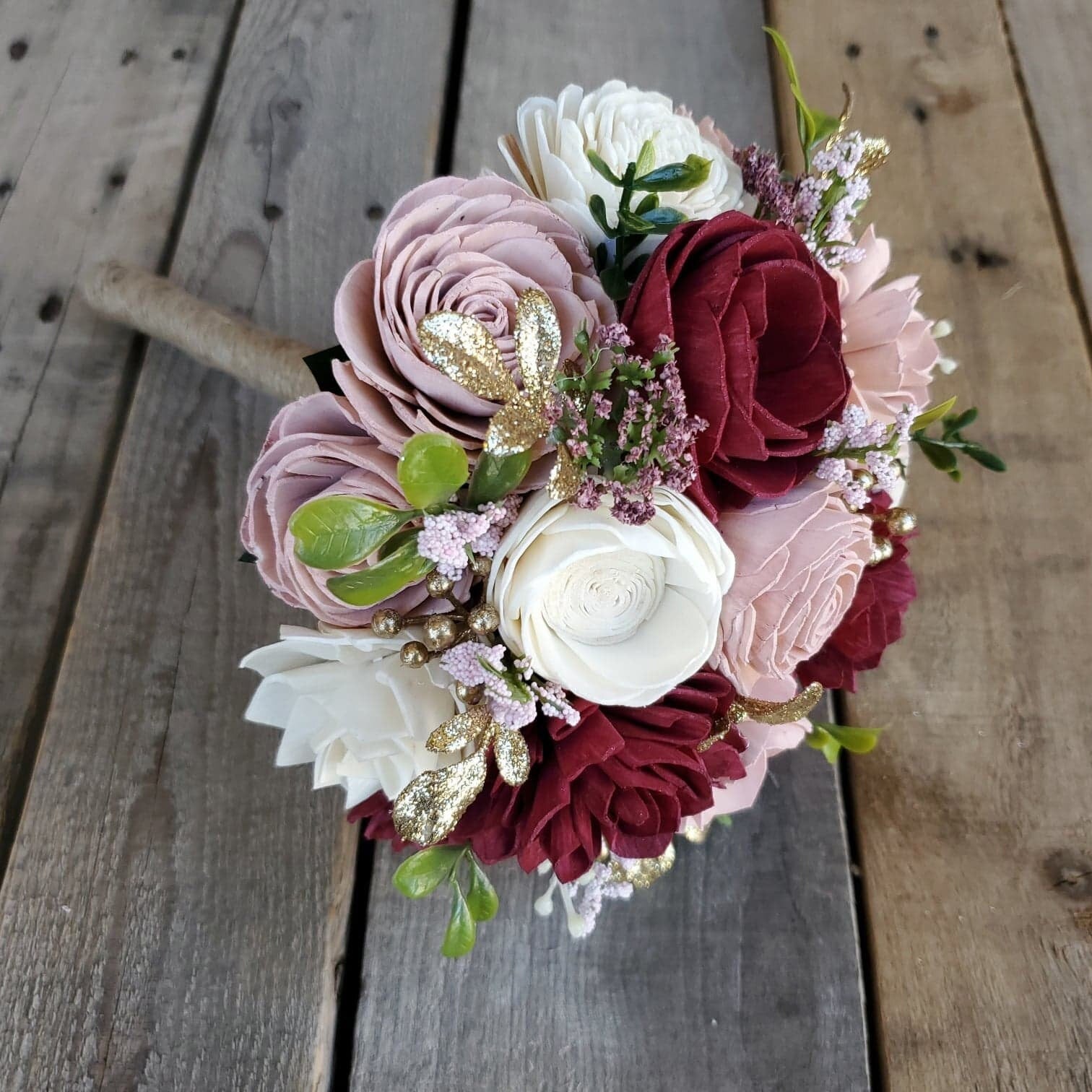 Gold authentic and Blush Pink Bouquet