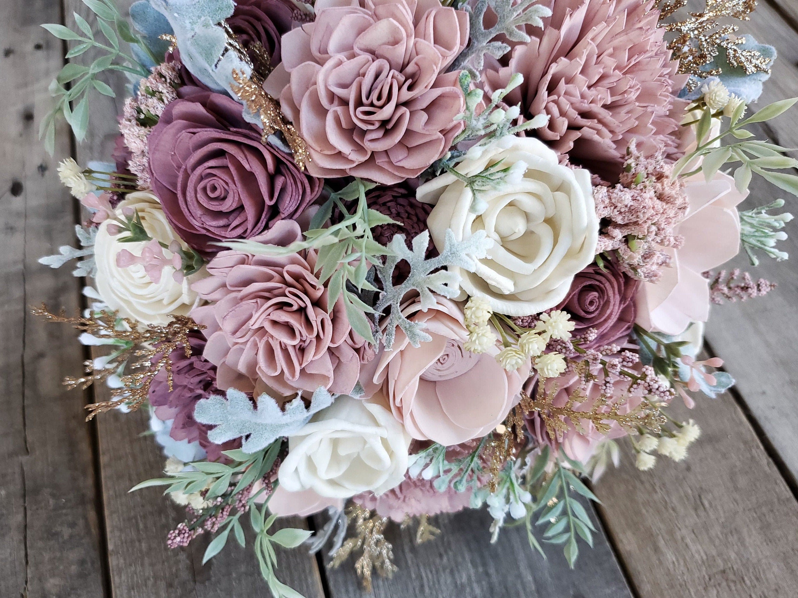 Pink bouquet, sola wood flowers, blush pink wooden popular bouquet