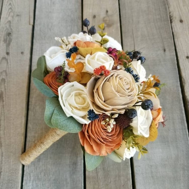 Sola Wood Bridal store Bouquet and 5 Bridesmaids Bouquets