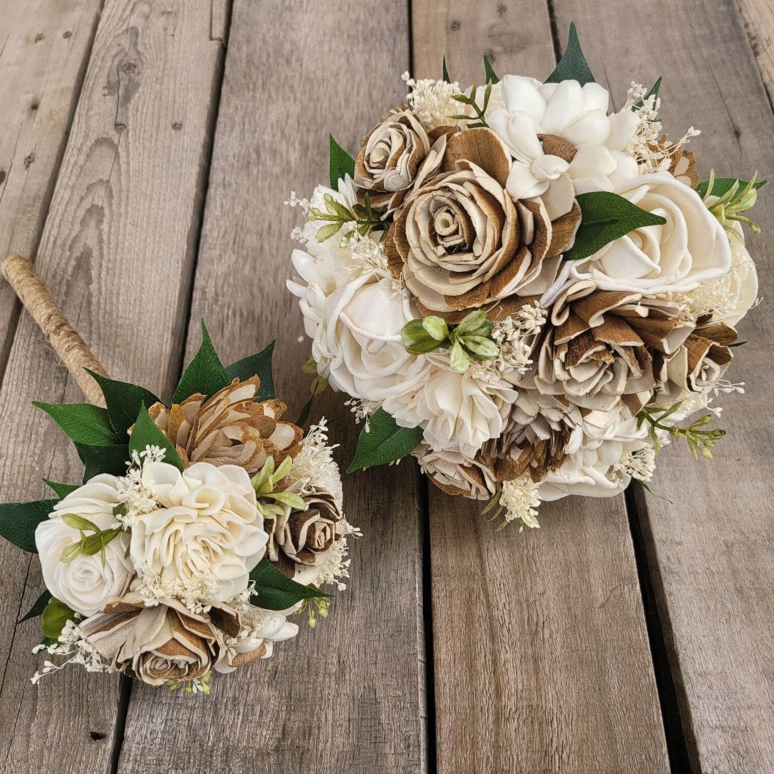 Rustic Bride outlets Bouquet and Boutonniere