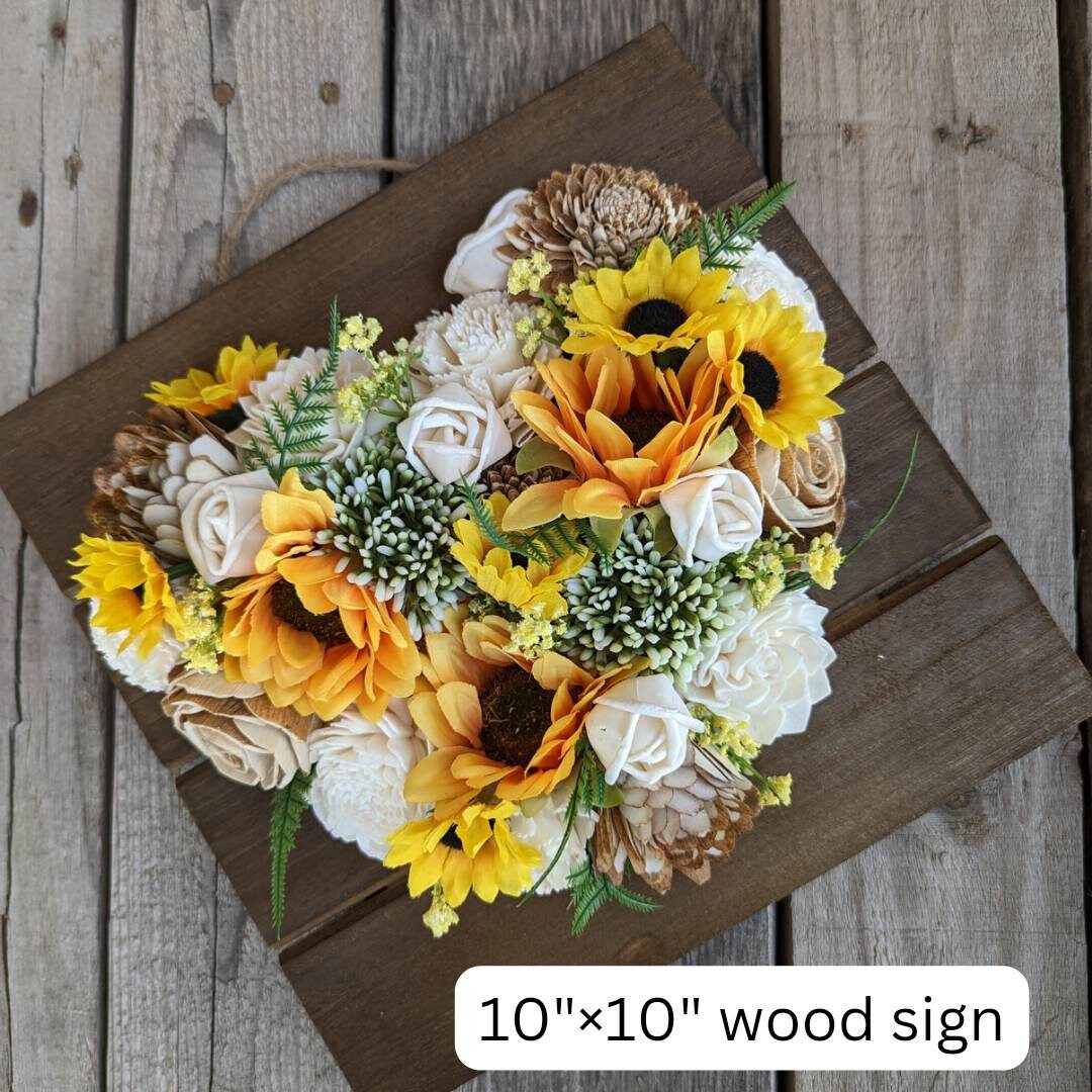 Handmade in the USA Floral Wooden Sign deals Blessed & Loved