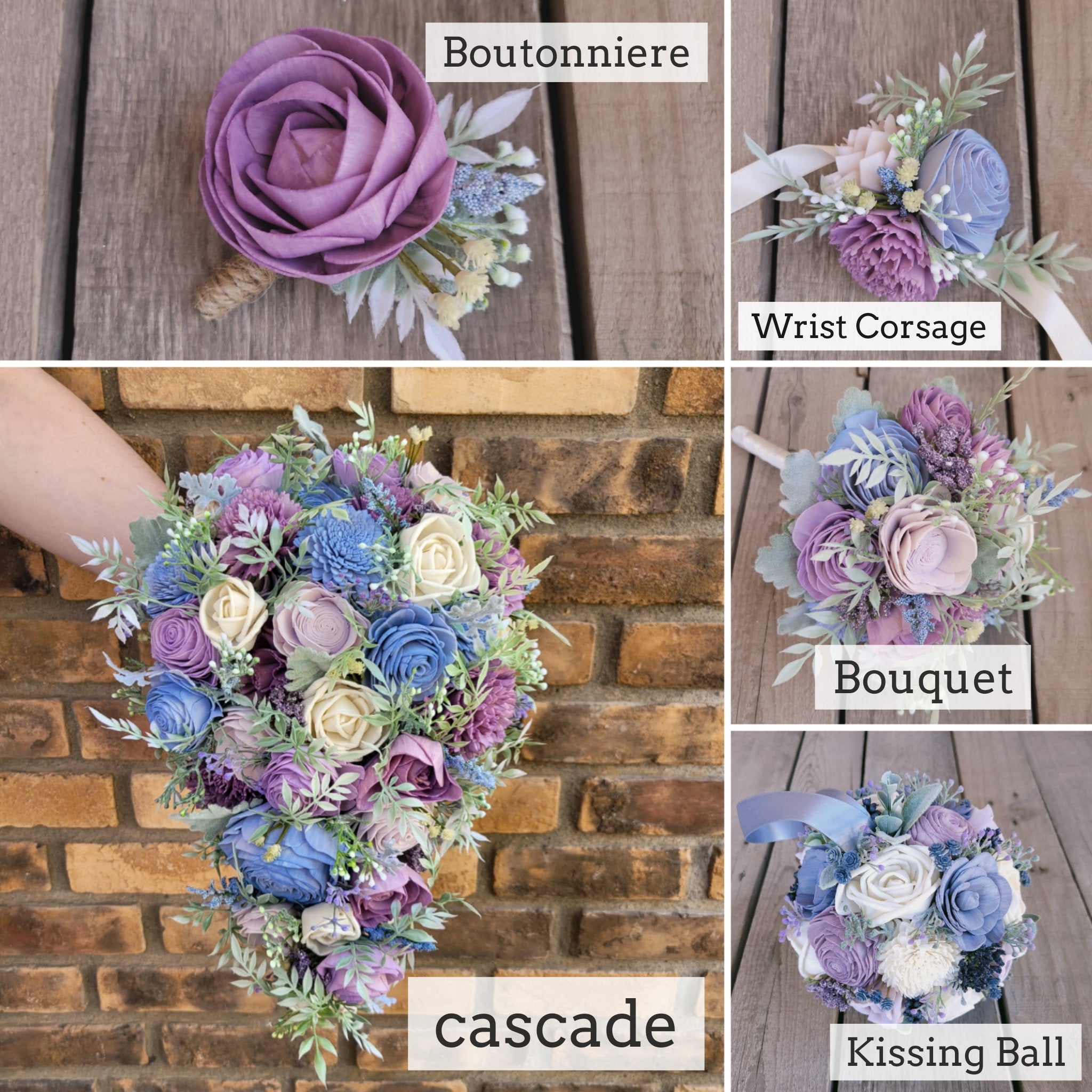 Cascading Bouquet Purple and shops Lavender